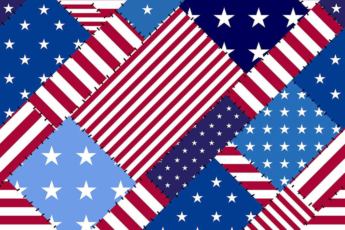 USA flag vector pattern