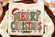 Leopard Merry Christmas PNG, a Seasonal Illustration by Canvas Craft (Thumbnail 4 of 6)
