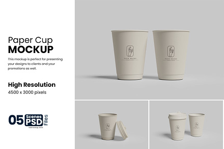 Paper Cup Mockup, a Cups & Container Mockup by bimockup