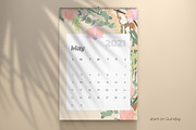 Boho Calendar Template 2021, a Stationery Template by Rose Design (Thumbnail 2 of 6)