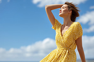 Young woman in a yellow dress, a Person Photo by MistyDay