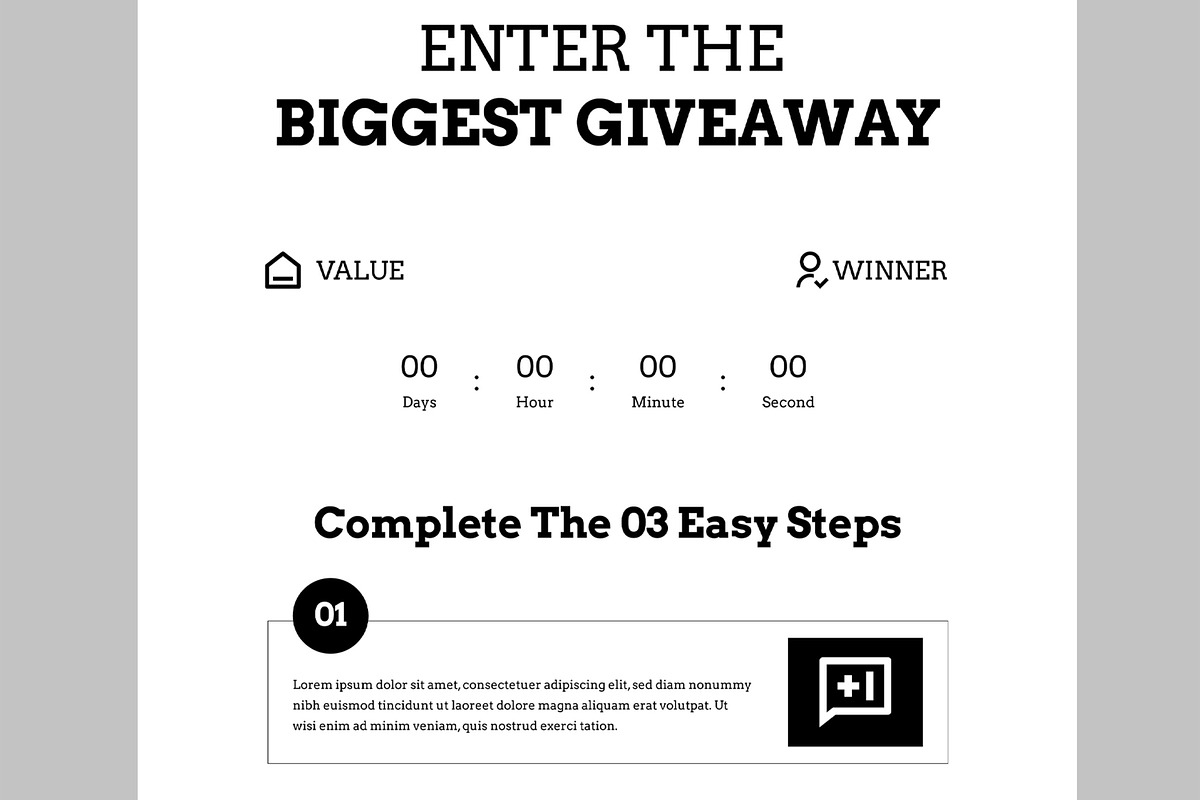 Giveway Email Template, an UI Kit Template by CreativeShaper (Photo 3 of 5)