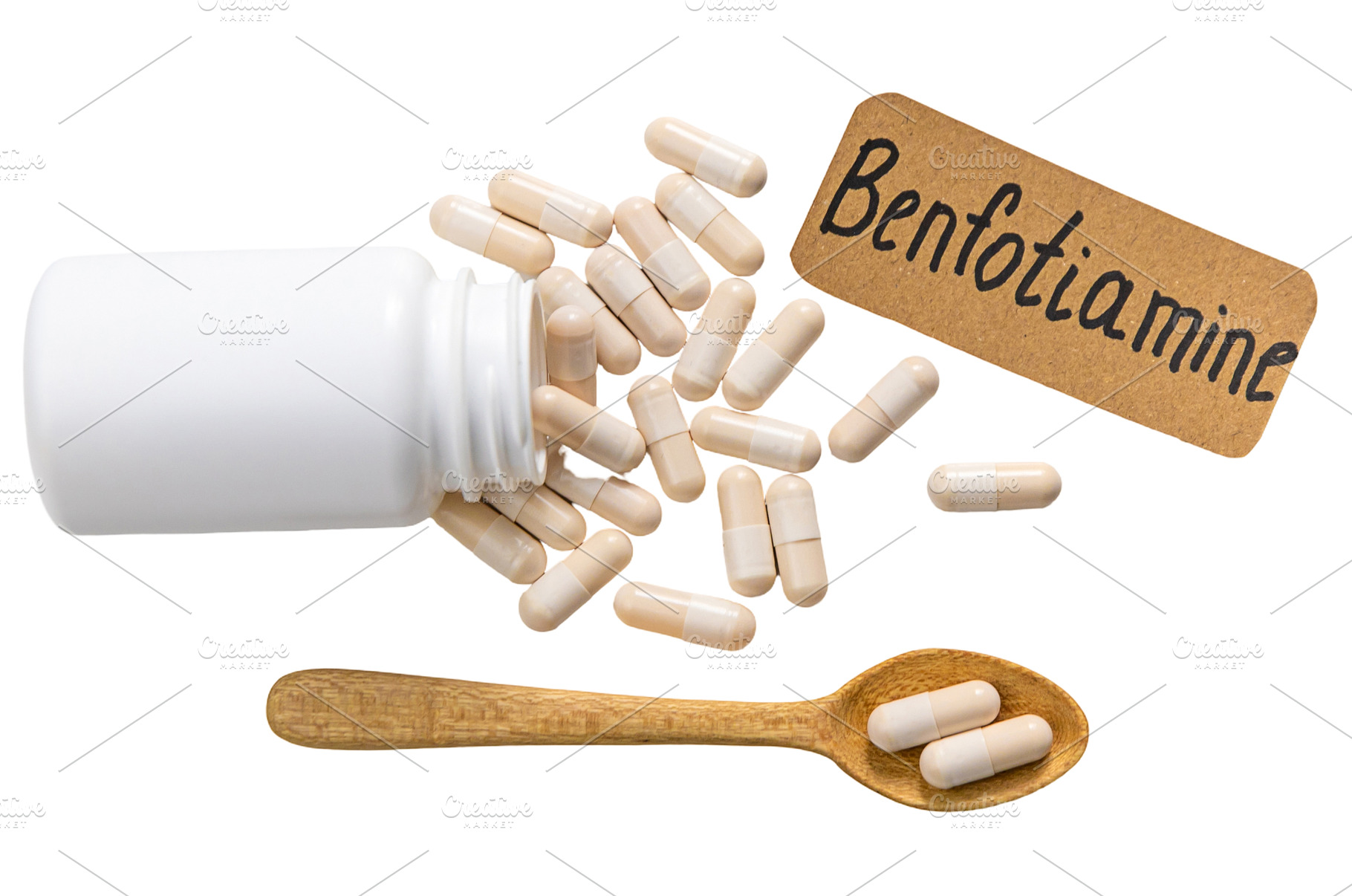 Benfotiamine capsules and vitamin, a Health & Medical Photo by yanadjana