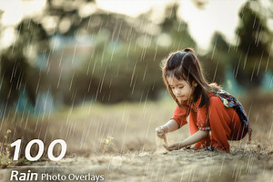 100 Rain Photo Overlays