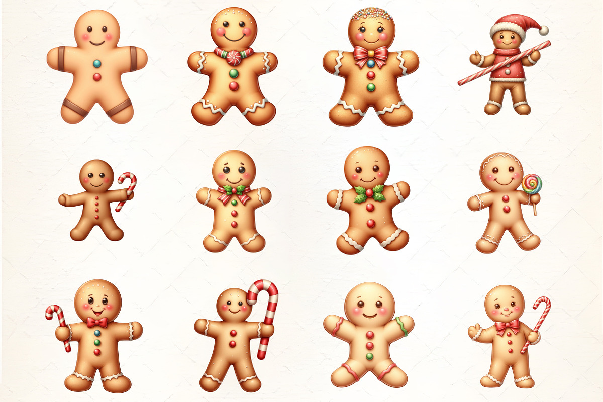 Holiday Gingerbread Man with Candy C, an Illustration by CrexoraLab (Photo 3 of 5)
