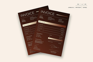 Gradient Invoice, a Stationery Template by Siska Arista