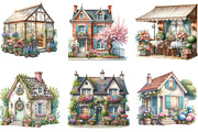 Spring House Clipart Bundle, an Illustration by DreamArtGraphic (Thumbnail 3 of 4)