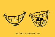 Smiling mouth and teeth illustration, an Object Graphic by nandinigraphics (Thumbnail 2 of 3)