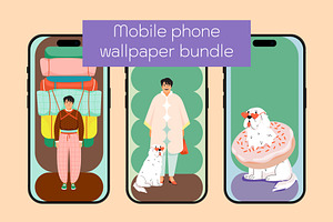 Mobile phone wallpaper bundle