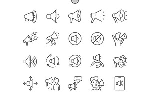 Megaphone Line Icons