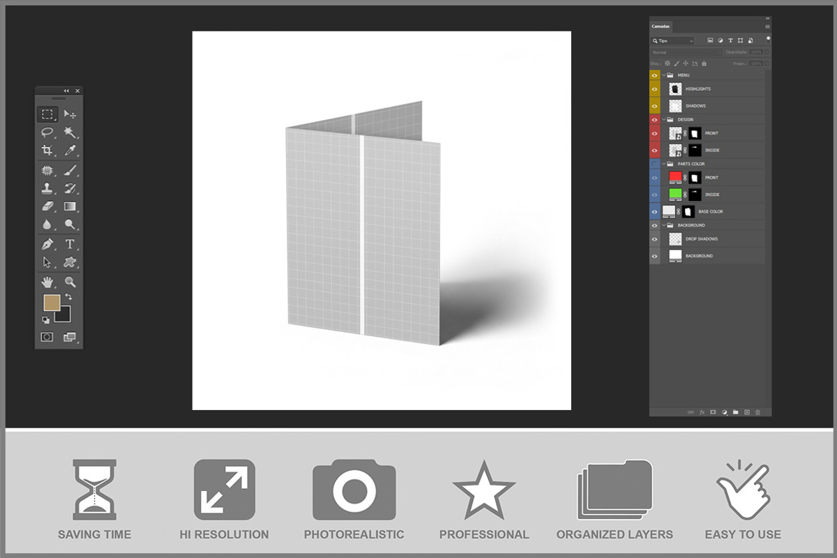 Menu Mockup PSD, a Product Mockup by Bruno's Shop (Photo 3 of 4)