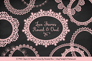 Soft Pink Round Lace Frames, an Illustration by Amanda Ilkov (Thumbnail 2 of 5)