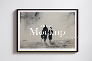 Black frame mockup close up