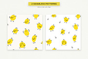 Cute Chicks – Clipart & Pattern, an Animal Illustration by Irina Ostapenko (Thumbnail 3 of 4)