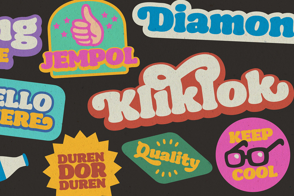 Seventies Sunrise; Retro Fonts, a Font by Eko Bimantara (Photo 11 of 14)