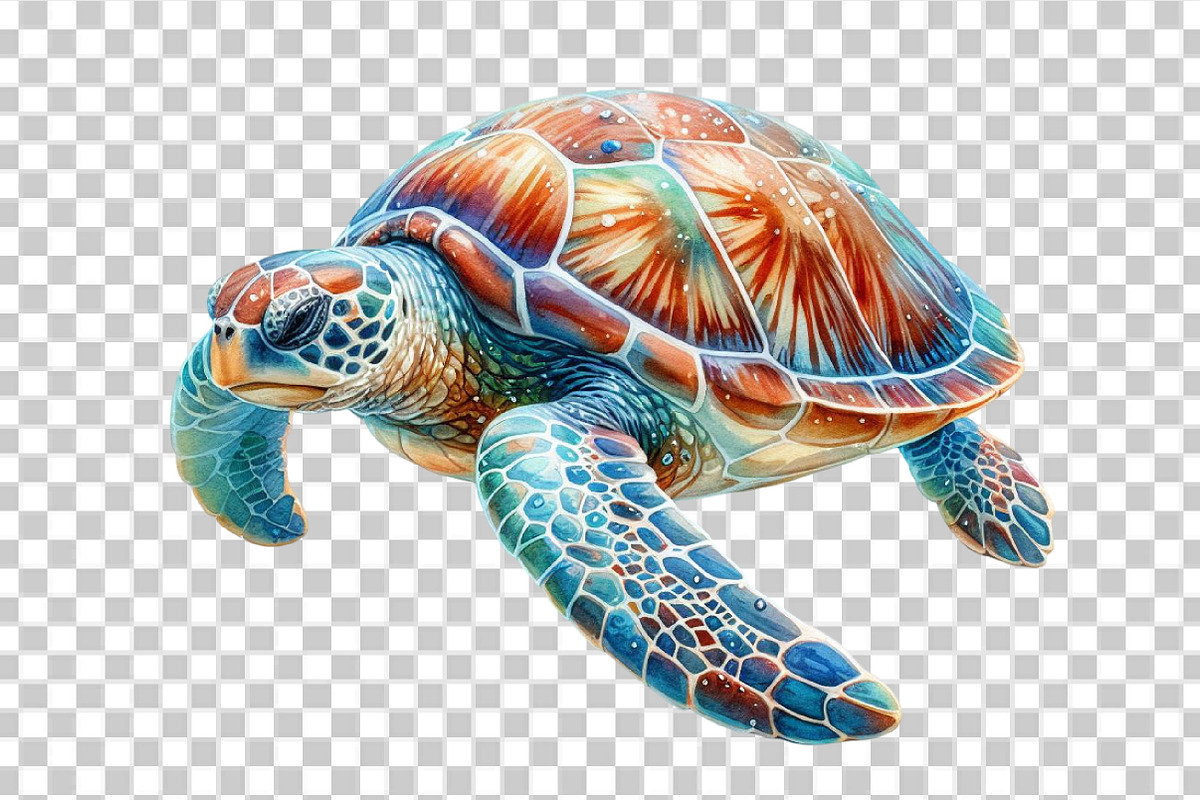 Watercolor Beach Sea Turtle PNG, a Graphic by CitraGraphics (Photo 6 of 6)