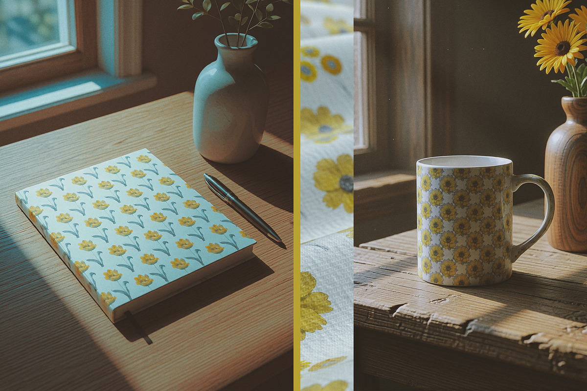 Golden Bloom: Floral Design Kit, a Pattern Graphic by Megan Aili Designs (Photo 5 of 10)