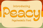 Peacy – Psychedelic Font, a Sans Serif Font by Craft Supply Co. (Thumbnail 1 of 8)