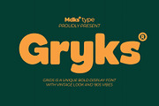 Gryks Font, a Sans Serif Font by Modikstype (Thumbnail 1 of 8)