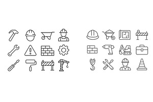 Construction icons representing, an Illustration by ZinetroN
