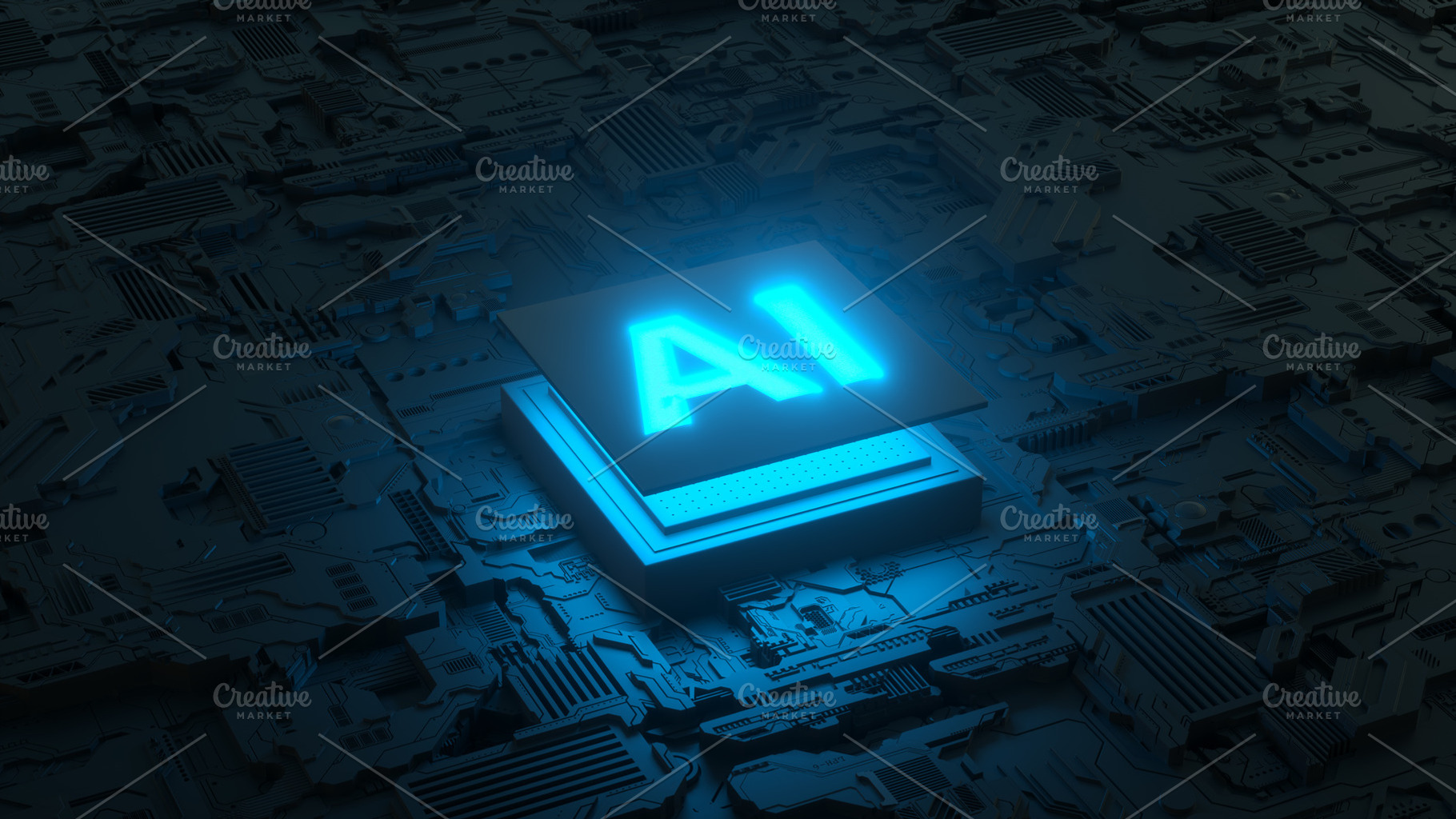 Circuit board and AI micro processor, a Technology Photo by Daniel Megias