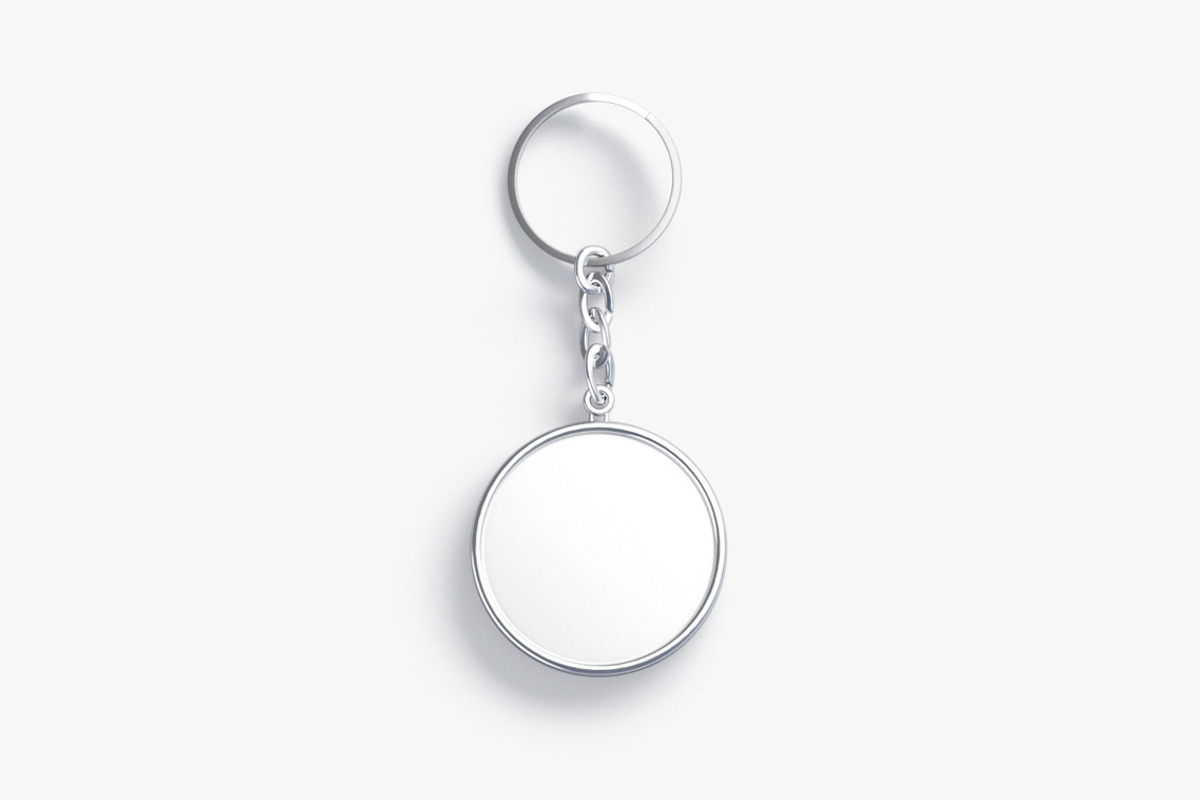 White Round Keychain 3D Model, an Object 3D Model by rebrandy (Photo 4 of 9)