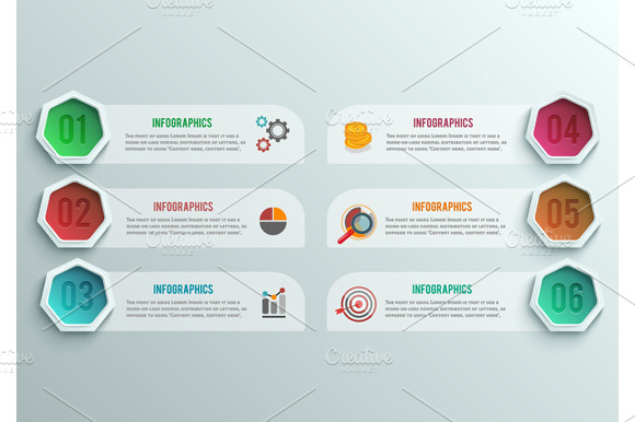 Set business infographics banner preview 3