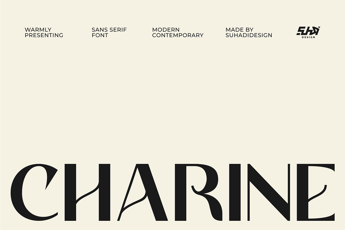 Charine - Modern Sans Serif Font, a Sans Serif Font by suhadidesign (Photo 1 of 10)