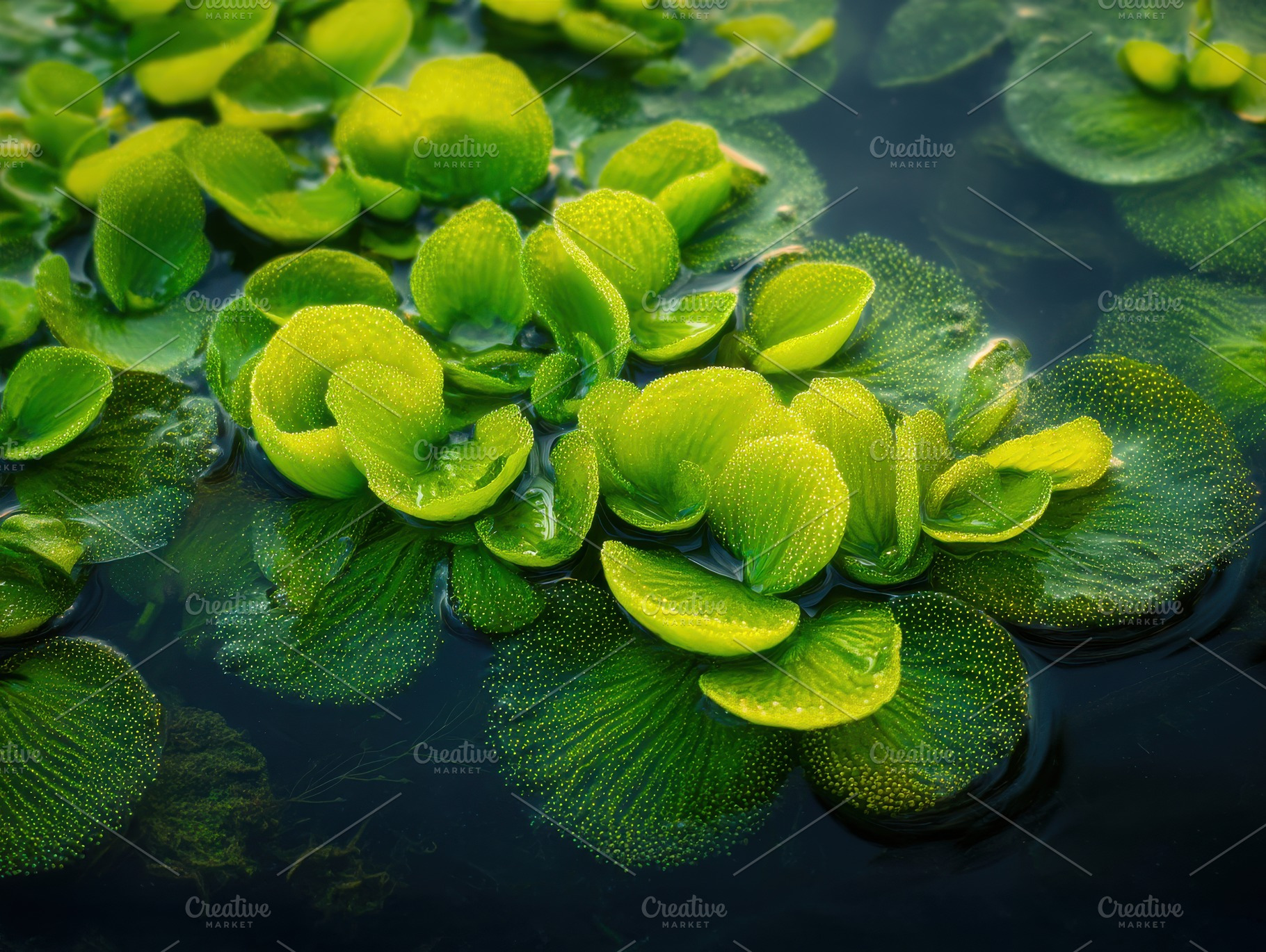 Algae in Shallow Pond, a Nature Photo by Virgo Studio