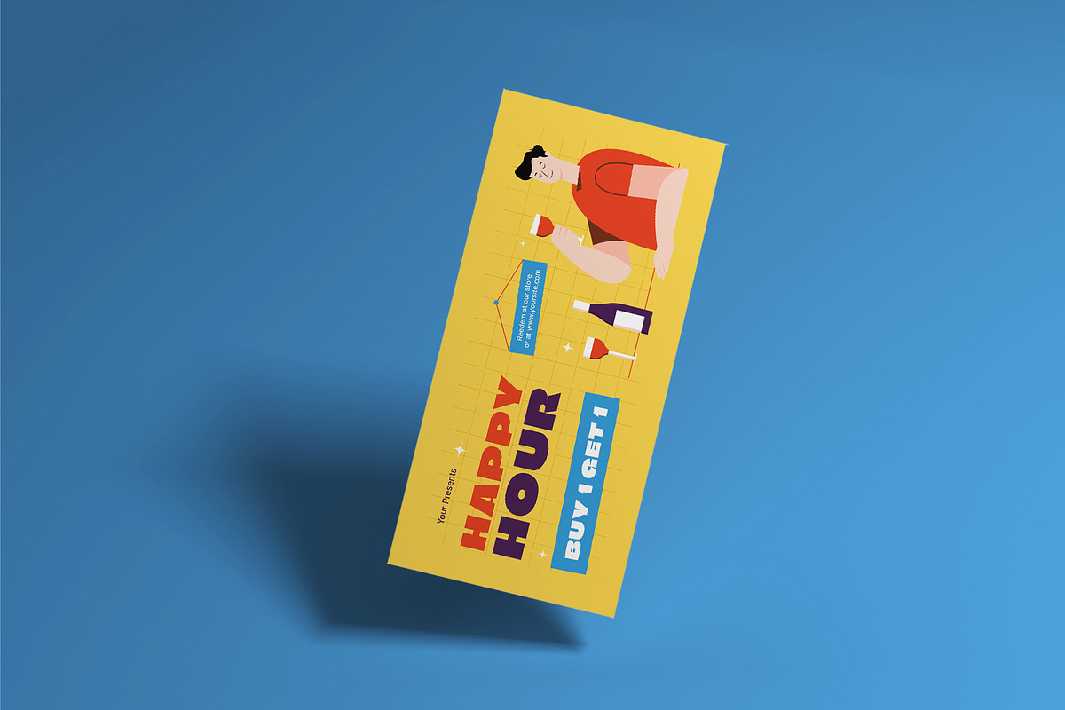 Creative Happy Hour Gift Voucher, a Card Template by Neermana (Photo 2 of 4)