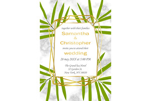 Wedding Glamorous Inviration With Bamboo Leaves