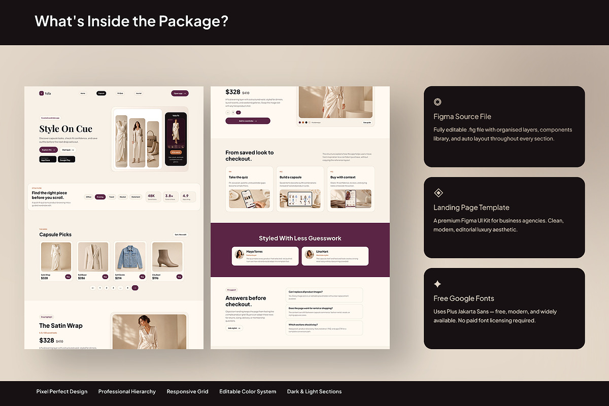 Fashion Stylist Landing Page, an UI Kit Template by Pitchlook.Studio (Photo 3 of 3)