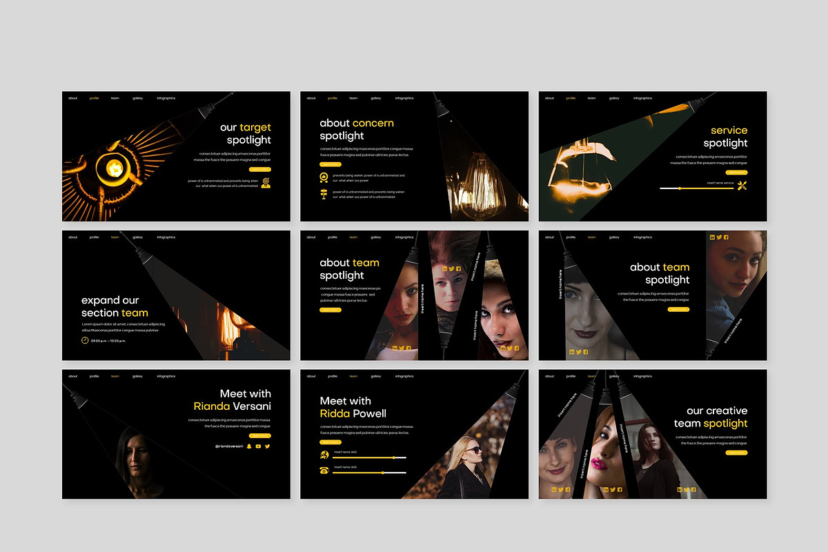 Spotlight - Google Slides Template, a Presentation Template by inspirasign
