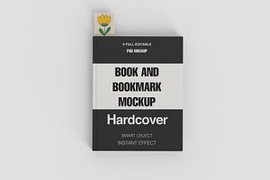 Book Cover Bookmark Mockup