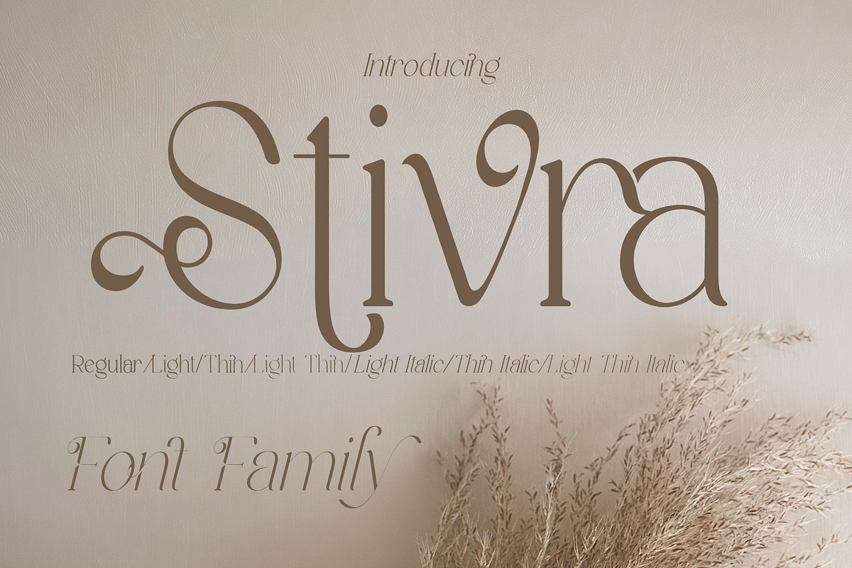 Stivra – Serif Font Family, a Serif Font by NDNL Studio (Photo 1 of 11)