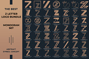 Letter Z Logo Bundle ZZ Monogram Set, a Branding & Logo Template by Pixel Design (Thumbnail 1 of 6)