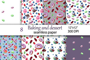 Digital Watercolor Paper. Baking.