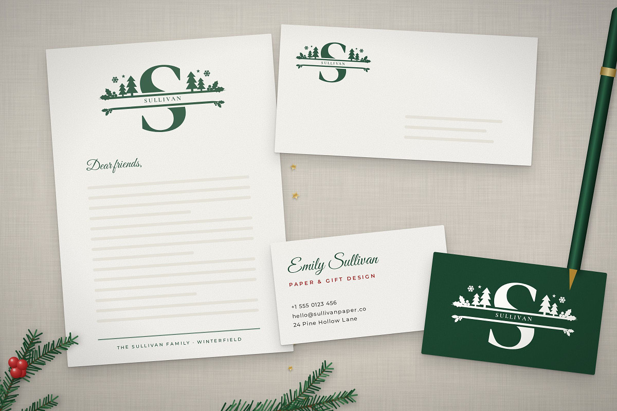Christmas Split Monogram Font, a Symbol Font by vladocar (Photo 3 of 6)