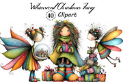 Whimsical Christmas Fairy Clipart, an Illustration by Creative Art (Thumbnail 1 of 12)