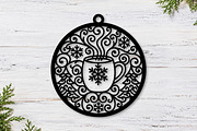 Christmas Candle Ornament Laser Cut, a Seasonal Illustration by CraftArtStudio (Thumbnail 2 of 3)