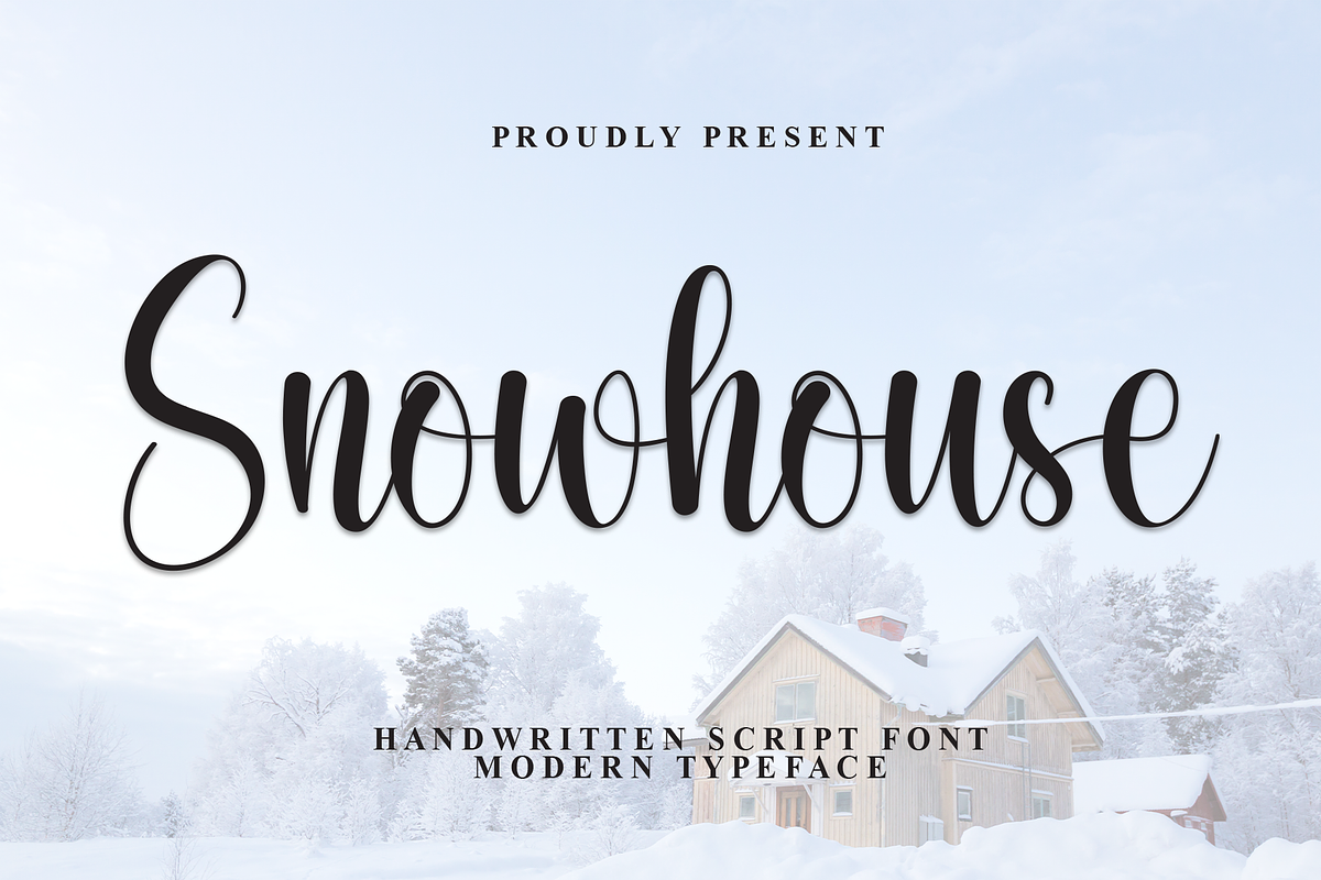 Snowhouse | Script Font, a Handwritten Font by Scratchones (Photo 1 of 8)