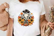 Western Cow Print Ghost Fall PNG, a Seasonal Illustration by CrexoraLab (Thumbnail 3 of 4)
