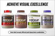 5lb Whey Protein Jar Mockup D3-Pro, a Packaging Mockup by Design Warlord (Thumbnail 9 of 16)