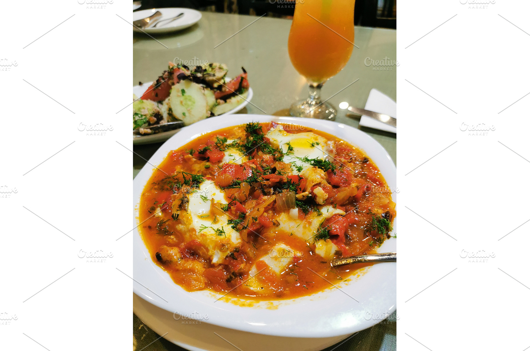 Chirbuli served in white bowl, a Food & Drink Photo by sceptical cactus