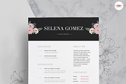 Floral 1 page Resume, a Resume Template by Emaholic Template (Thumbnail 5 of 5)