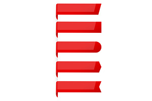 Red corner tapes. Bookmark ribbon, an Object Illustration by Vectorbuum