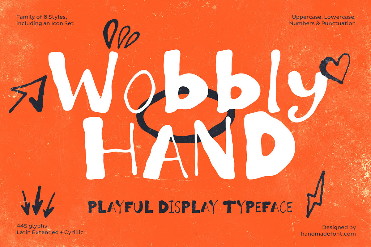 Wobbly Hand Font, a Handwritten Font by Handmadefont (Photo 1 of 14)