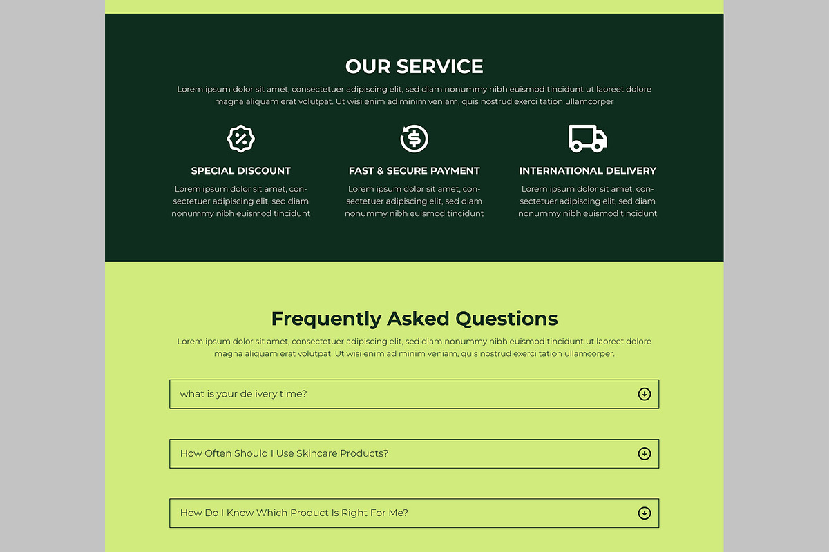 Men Skin Care Products Landing Page, an UI Kit Template by CreativeShaper (Photo 5 of 6)