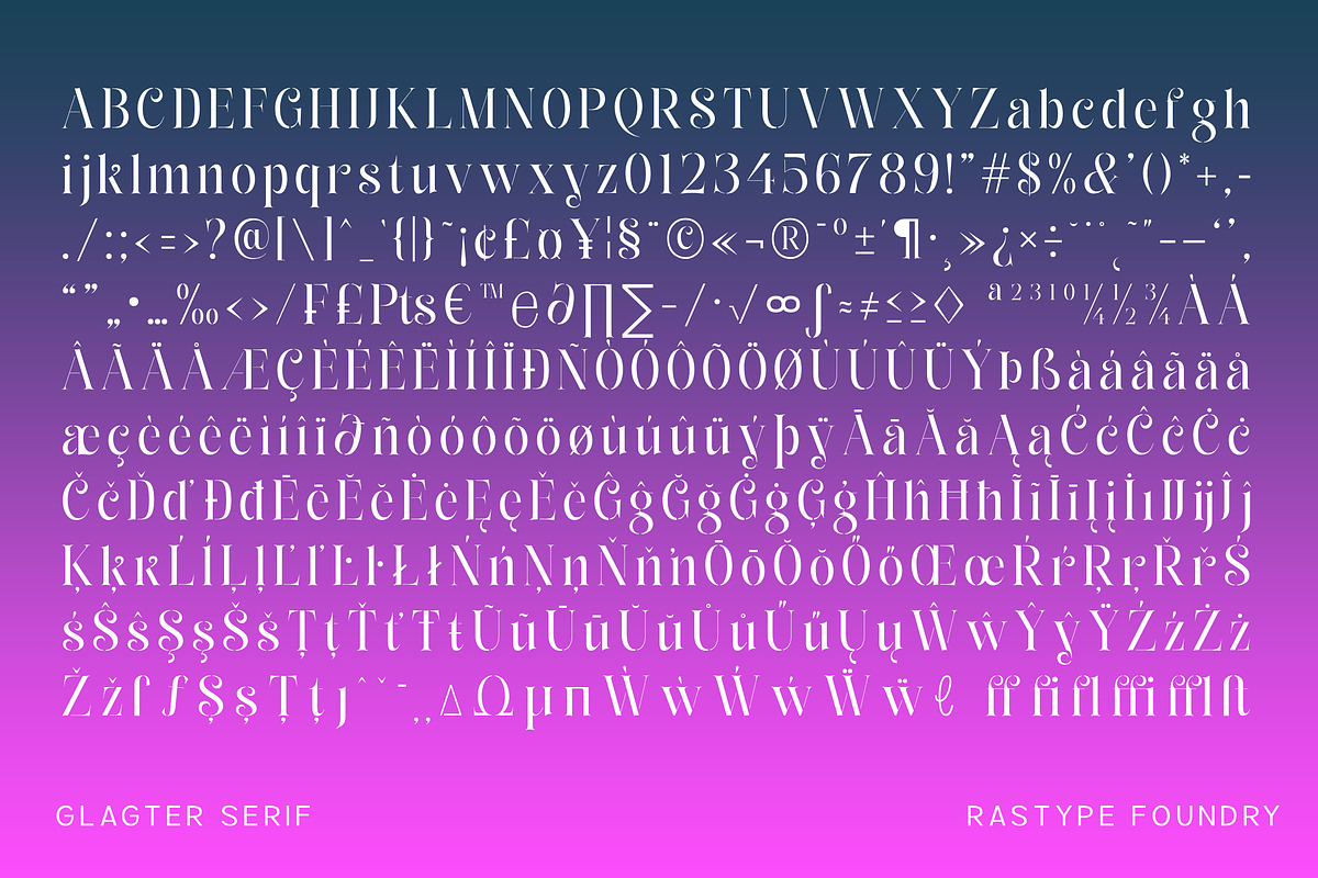 Glagter Stencil - Family Font, a Serif Font by Rastype (Photo 15 of 15)