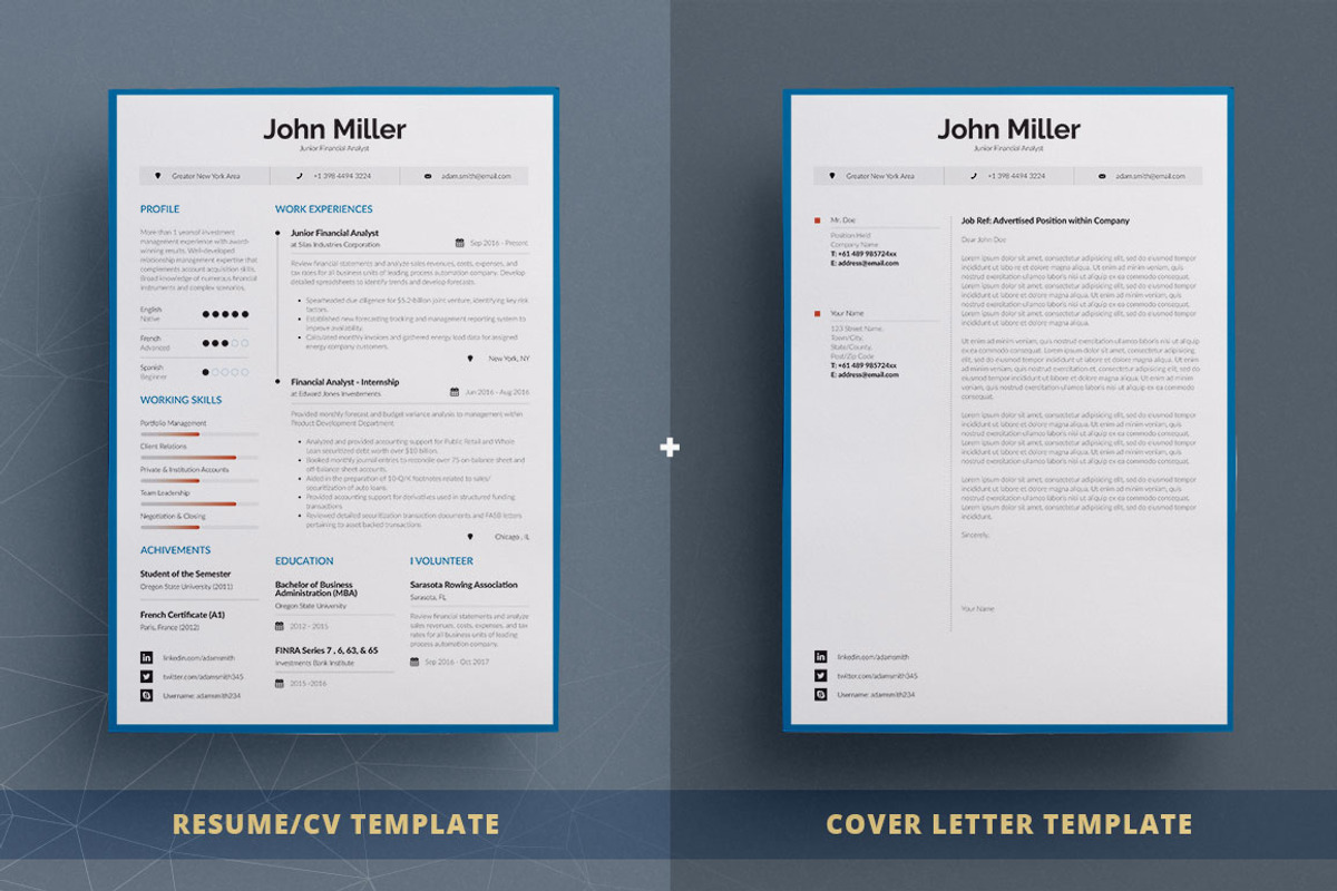 Junior Resume/Cv Template Volume 2, a Resume Template by TheResumeCreator (Photo 3 of 7)